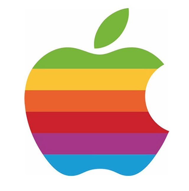 Apple's Pride logo.