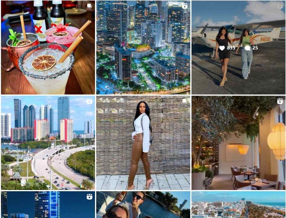 instagram results for a miami search