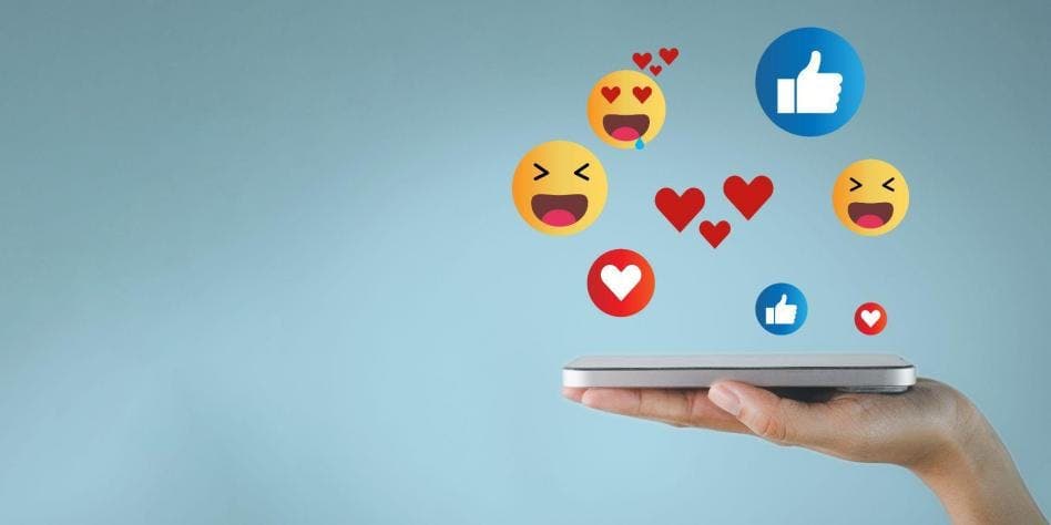 reactions to social posts on mobile